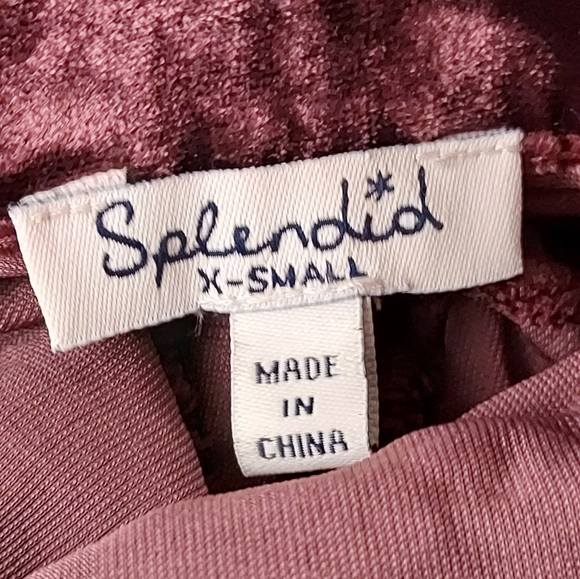 Splendid Moonstone Long Sleeve Velvet Button Front Shirt Top Size XS - Picture 9 of 9